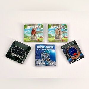 5 Movie Promo Pins: Angry Birds, Ice Age, Star Wars: Rise of Skywalker, Ad Astra